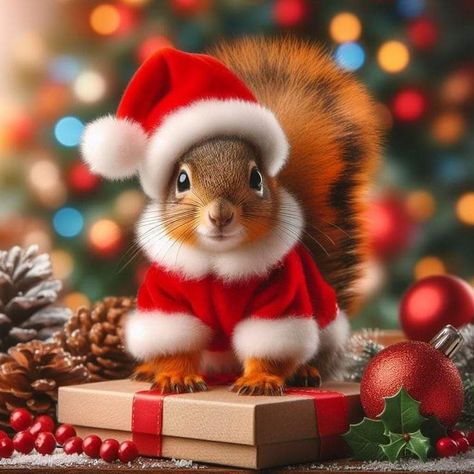 Squirrel Memes, Funny Squirrel Pictures, Carol King, Happy Squirrel, Collection Of Flowers, Christmas Squirrel, Beautiful Christmas Scenes, Squirrel Pictures, Autumn Animals