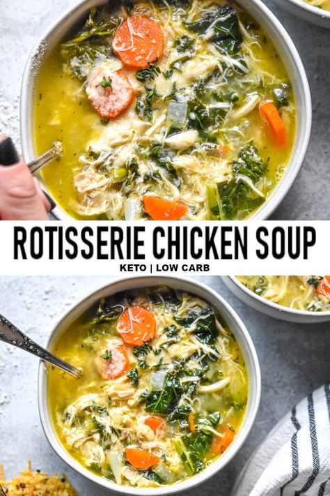 Icecream Ideas, Soup Low Carb, Rotisserie Chicken Soup, Tartiflette Recipe, Diet Lunch, Chicken Lemon, Low Carb Soup Recipes, Lemon Soup, Keto Salad