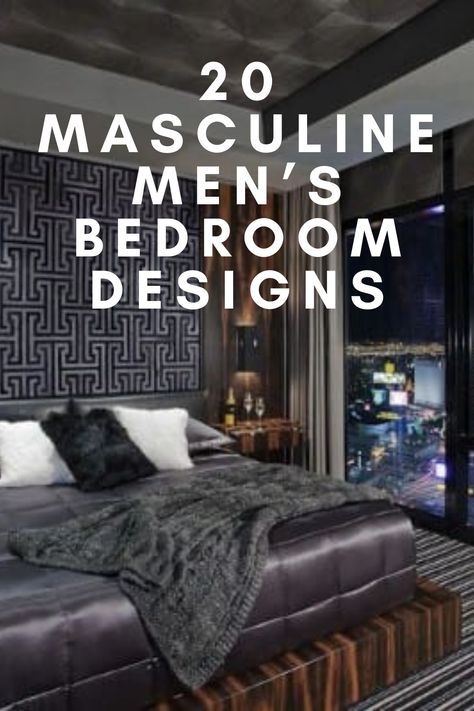 Bachelor Bedroom Ideas Masculine, Bachelor's Bedroom Ideas, Modern Single Bedroom Design, Men's Bedroom Design Masculine, Manly Bedroom Decor, Bedroom Idea For Men, Mens Bedroom Accessories, Men Master Bedrooms Decor, Single Male Bedroom Ideas