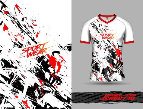 Vector t shirt template racing jersey de... | Premium Vector #Freepik #vector #sport #football #soccer #colorful Sporty Background, Racing Jersey, Sports Uniform, T Shirt Template, Shirt Template, Sports Uniforms, Sports Tees, Racing Car, Sport Football