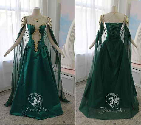 Dragon Gown, Horses Photos, Cape Tutorial, Firefly Path, Gaun Abad Pertengahan, Stile Harry Potter, Scale Mail, Jade Dragon, Fantasy Dresses