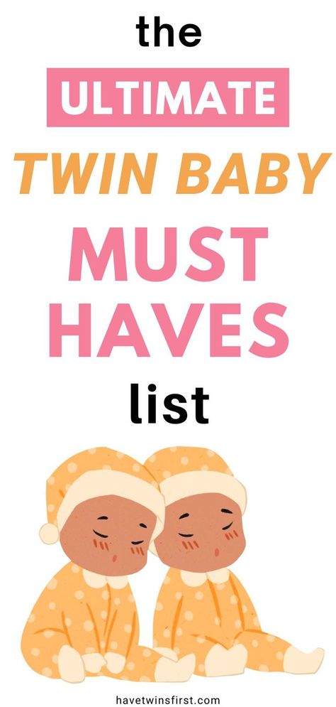 Are you pregnant with twins? Check out this list of all the twin baby must haves you will need for newborn twins. This checklist covers just the necessities to get through the first 3 months with twin babies. Twin Registry Must Haves, Twin Registry Checklist, Twin Must Haves Baby Items, Twin Necessities, Twin Baby Registry Checklist, Twin Must Haves, Newborn Shopping List, Twin Essentials, Twin Registry