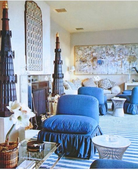 1970s Interior Design, Billy Baldwin, Albert Hadley, Billy B, Mark D Sikes, American Interior, California Living, Blue Rooms, Modern Interiors