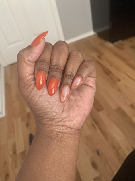 Brown And Orange Nails Fall, Orange Nails Design, Fall Nails Opi, Burnt Orange Nails, Orange Nail Designs, Pedicure Nail Designs, Nails Opi, Autumn Nail, Orange Autumn