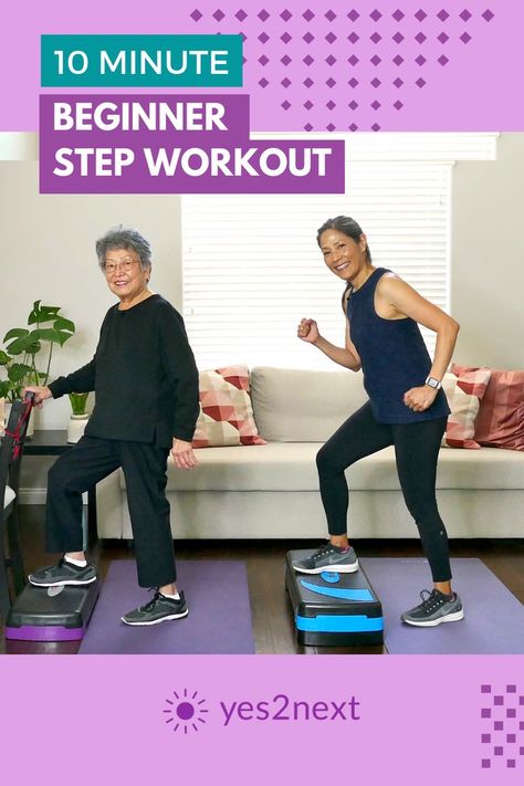 Step Exercises Beginner, Step Routine Workouts, Step Aerobic Workout Beginner, Step Ups Workout, Step Up Exercises, Step Exercises Workouts, Steps Exercises Workouts, Stair Stepper Workout, Walking Exercise Plan