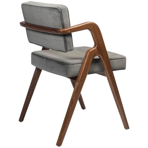 Contemporary Dining Chair in Walnut with Upholstered Seat and Back by Luteca For Sale Vintage Office Chair, Contemporary Dining Chair, Furniture Dining Room, Walnut Dining Chair, Minimalist Dining Room, Leather Dining Room Chairs, Vintage Dining Room, Elegant Chair, Dining Room Chair