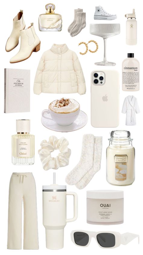 #white #christmas #wishlist #aesthetic White Wishlist, Vanilla Girl Aesthetic Room, Christmas Wishlist Aesthetic, Wishlist Aesthetic, Outfit Ideaa, Clean Girl Outfits, Beauty Bible, Vanilla Girl Aesthetic, My Future Self