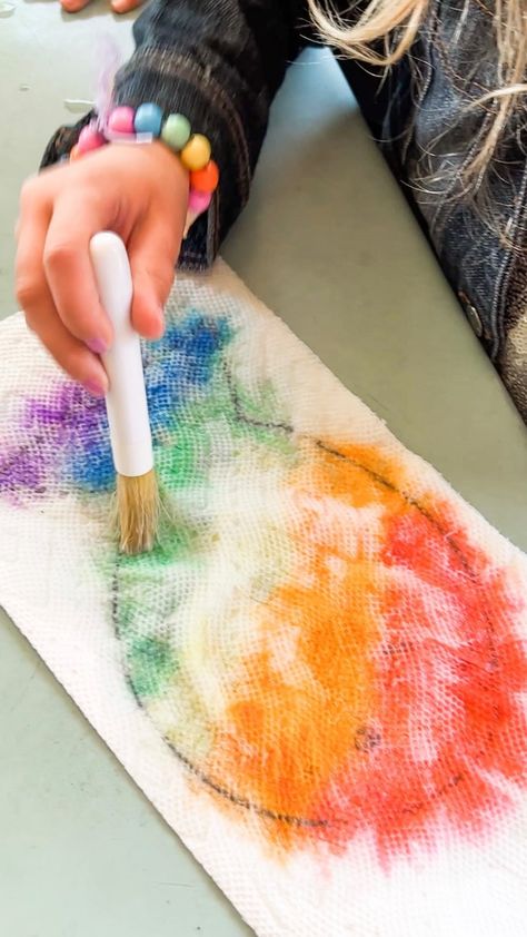 upandawayinprek on Instagram: Paper Towel Rainbow Fish 🐠 Here’s a process art that is perfect for water play in your ocean or summer theme! Use 2 paper towels folded in… Rainbow Fish Process Art, Rainbow Fish, Water Play, Summer Theme, Torn Paper, Paper Towels, Process Art, Fish Art, Summer Camp