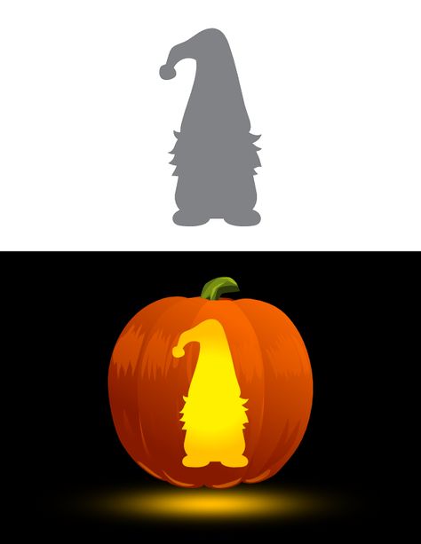 Printable Christmas Gnome Pumpkin Stencil Gnome Pumpkin Carving Ideas, Gnome Pumpkin Carving, Pumpkin Carving Stencils Templates, Printable Pumpkin Stencils, Gnome Pumpkin, Pumpkin Stencils Free, Pumkin Carving, Pumpkin Carving Designs, Pumpkin Carvings Stencils