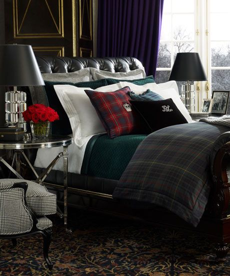 7 Snooze-Button Culprits From Ralph Lauren Bedding #refinery29 Everything on this website is my Christmas list. Ralph Lauren Bedroom, Tartan Bedding, Plaid Bedding, Ralph Lauren Bedding, Chic Bedding, Queen Comforter Sets, Bed Sets, Ralph Lauren Home, Tartan Plaid