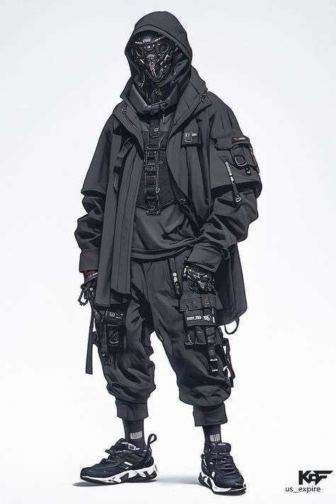 Cyberpunk Wear Outfit, Cyberfuturism Outfit, Male Techwear Art, Tech Clothes Drawing, Cyberpunk Aesthetic Clothes, Cyberpunk Civilian, Cyberpunk Armor Men, Men Cyberpunk Fashion, Techwear Outfits Men