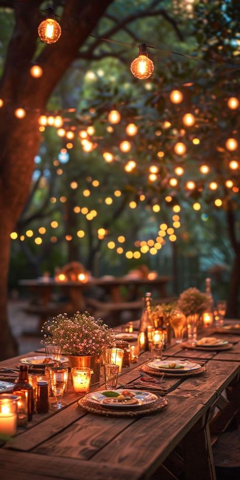 Turn your garden into a summer dreamscape with the best backyard lighting ideas of 2024. From solar-powered wonders to ambient lanterns, your enchanted evenings await. #EnchantedGarden #DreamscapeLighting #SummerEvenings #Inspo #Ideas #Inspiration #Motivation #HomeTrends #CreativeIdeas #Trends Enchanted Backyard Ideas, Enchanted Garden Backyard, Evening Garden Party, Elegant Garden Party, Backyard Lighting Ideas, Summer Evening Party, Fairy Lights Garden, Backyard Wedding Lighting, Elegant Living Room Design