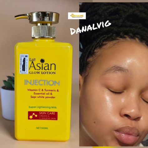 Lait Asian Glow Lotion V.C & Turmeric + Essential Oil 500mlx1 Original Vaseline And Lemon, Best Skin Care Products For Black Women, Vitamin List, Lotion For Glowing Skin, Vitamin E Oil For Skin, Skin Tightening Essential Oil, Best Body Lotion, Minimizing Pores, Tea Tree Oil Face