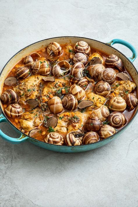 Snail Recipes, Black Truffle Recipe, Courtney Williams, Dnd Food, Snails Recipe, Snail Farming, Rabbit Stew, The Stew, Stuffed Shells Recipe