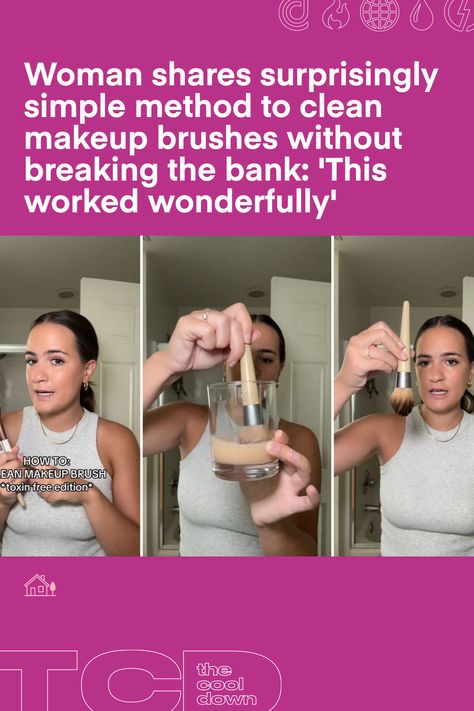 You now have no need to buy a makeup sponge washing machine or a chemical cleaning concoction. Wash Makeup Brushes Diy, How To Clean Makeup Brushes At Home, Cleaning Make Up Brushes, Makeup Brush Cleaner Homemade, Makeup Brush Cleaning Hacks, Washing Makeup Brushes, Wash Makeup Brushes, Art Deco Makeup, Dirty Makeup