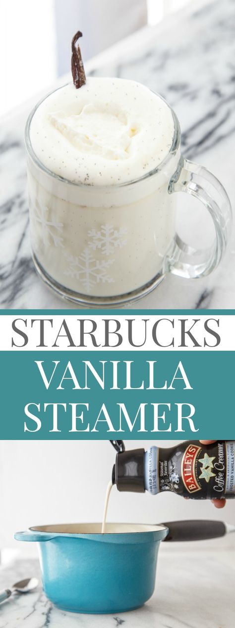 Caffeine Free Hot Drinks, Vanilla Steamer, Milk Frother Recipes, Frother Recipes, Event Desserts, Caffeine Free Drinks, Baileys Coffee, Starbucks Vanilla, Hot Drinks Recipes