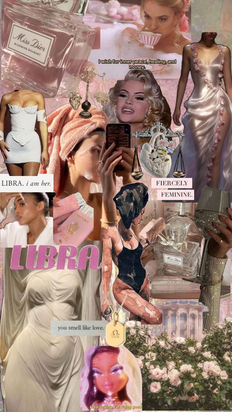 Continuing the zodiac aesthetic series with libra ♎️💕🌸 Libra Aesthetic, October Libra, Venus In Libra, Sagittarius Astrology, Style Analysis, Miss Dior Blooming Bouquet, Venus Fashion, Libra Women, Astrology Books