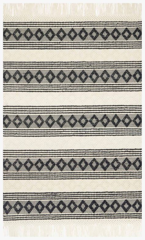 YH-01 MH IVORY / BLACK | Loloi Rugs Joanna Gaines Rugs, Joanna Gaines Paint, Magnolia Homes Paint, Catalogue Inspiration, Artisan Rugs, Loloi Rugs, Magnolia Homes, Transitional Area Rugs, Black Area Rugs