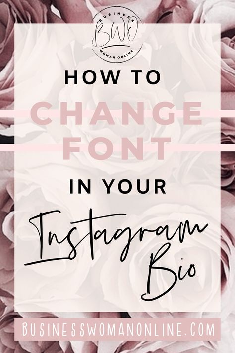 Learn how to change to a different font in your Instagram bio. This free font generator make your profile aesthetic and stand out among others. You will also learn how to style your Instagram with cool text symbols. Head over to BusinessWomanOnline.com for more Instagram tips and tricks. #instagrambioideas #instagrambiocreative #instagrambiofont #instagramfont #instagramfontfree #instagramfontbio #instagramfonts #instagramfontchange #instagramdifferentfont #instagramtips #instagrammarketing How To Get Different Fonts On Instagram, Instagram Font Generator, Instagram Fonts Bio, How To Change Font In Instagram Bio, Instagram Font Hack, How To Make Your Insta Profile Aesthetic, Make Your Instagram Aesthetic, How To Make Instagram Aesthetic, How To Make Your Instagram Aesthetic