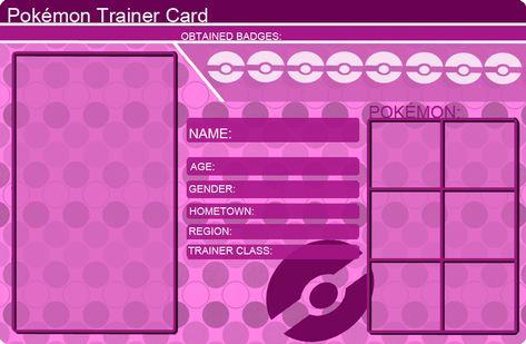 Create A Pokemon, Pokemon Trainer Card, Pokemon Card Template, Kartu Pokemon, Oc Template, Gym Challenge, Character Sheet Template, Pokemon Trainers, Oc Challenge