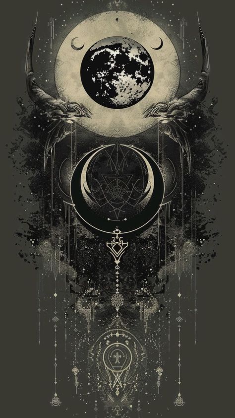 Black Magic Aesthetic Dark, Dark Moon Wallpaper Aesthetic, Occult Art Wallpaper, Dark Magic Aesthetic, Mystic Wallpaper, Wallpapers Halloween, Grunge Posters, Gothic Wallpaper, Your Wallpaper