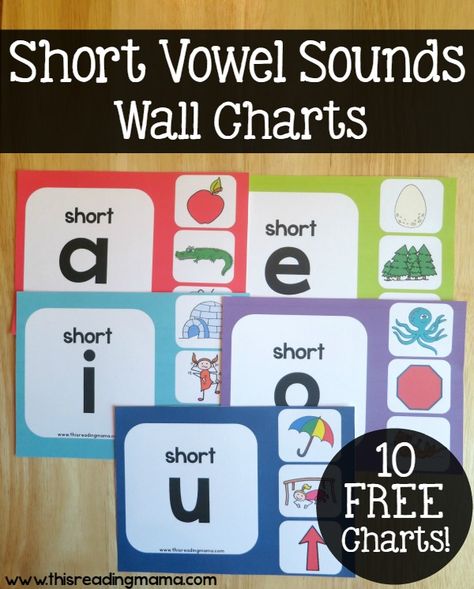 Short Vowel Sounds Wall Charts {Free Resource} | This Reading Mama Vowel Chart, Link Icon, Short Vowel Activities, Vowel Activities, Travel Humor Quotes, Sound Wall, Short Vowel Sounds, Vowel Sound, Orton Gillingham