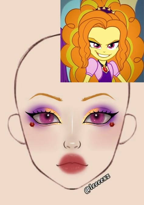 Pinkie Pie Makeup, Mlp Makeup, Disney Eye Makeup, Adagio Dazzle, Pony Makeup, Makeup Charts, Anime Eye Makeup, Punk Makeup, Makeup Drawing