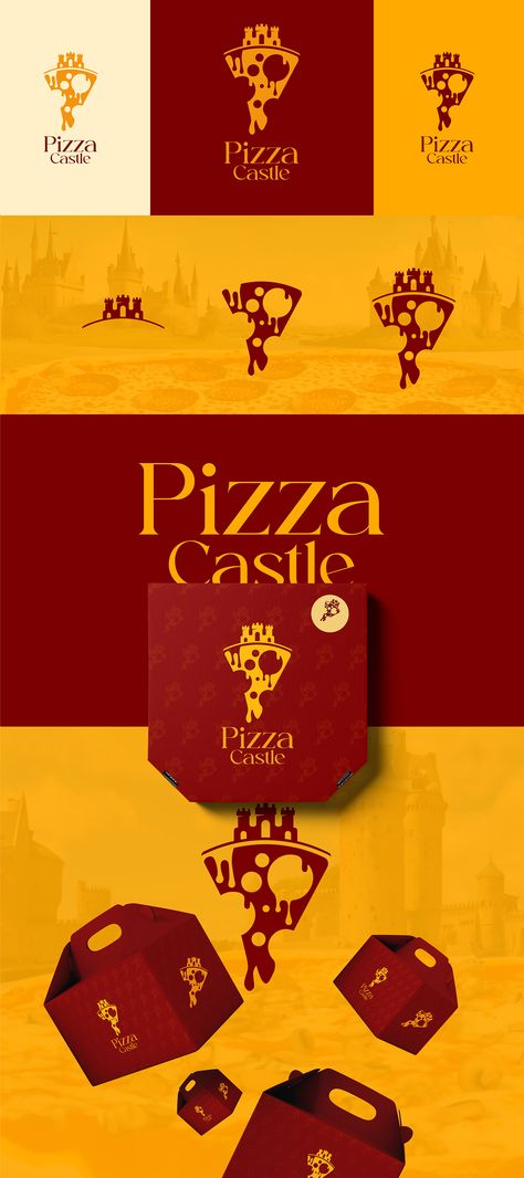 Pizza Logo Design Graphics, Pizza Logo Design Ideas, Pizza Logo Design, Castle Logo, Glass Shelves Decor, Shelves Decor, Pizza Branding, Pizza Logo, Pizza Rolls