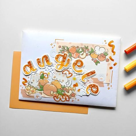 Decorate Letter Ideas, Notecard Design Ideas, Diy Sorry Gifts, Penpal Letters Aesthetic, Penpal Themes, Penpal Envelope, Letter Scrapbook, Aesthetic Cards, Penpal Ideas