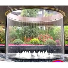 Water Curtain Fountain, Water Curtain, English Estate, Modern Fountain, Inside Art, Curtain Wall, Indoor Waterfall, Waterfall Wall, Wall Shelves Design