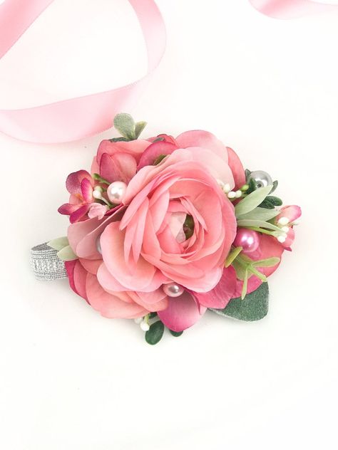 Mother Of The Bride Corsage, Mother Of Bride Corsage, Bride Corsage, Pink Corsage, Corsage Pink, Prom Flowers Corsage, Silk Flower Corsage, Prom Corsages, Bridal Corsage