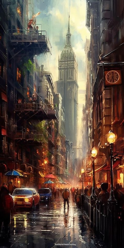 Fantasy New York, Fantasy Place, New York City Style, Sci Fi Environment, Journal Stuff, Character Pictures, Cartoon Character Pictures, Fantasy City, Fantasy Places