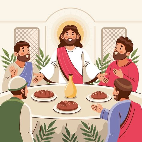 Ilustración plana de la última cena para... | Free Vector #Freepik #freevector #pascua #huevos-pascua #festival-cultural #cultural Cultural Festival, Pixel Art, Bullet Journal, Quick Saves, Art