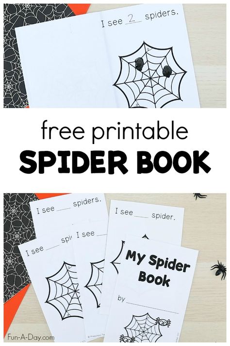 Preschool Spiders, Spider Theme Preschool, Class Printables, Spiders Preschool, Fun Halloween Math, Spider Unit, The Very Busy Spider, Spider Activities, October Lessons