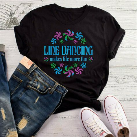 Line Dance, Line Dancing, Raglan Tee, Photo Colour, Funny T, More Fun, Funny Tshirts, Dancing, Women's Top