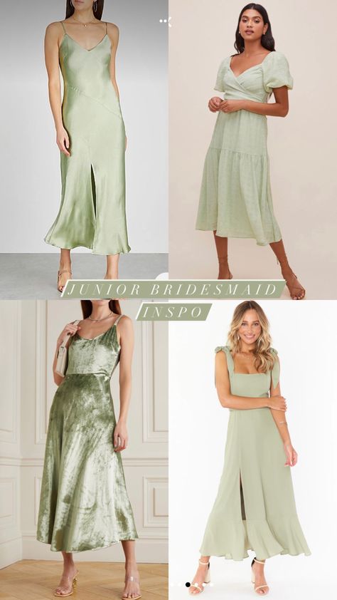 Bridesmaid Sage Green, Sage Green Outfit, Junior Bridesmaid, Green Outfit, Sage Green, Dream Wedding, Green