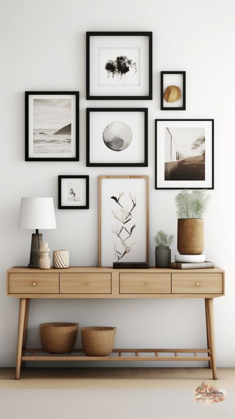 Gallery wall with sconces