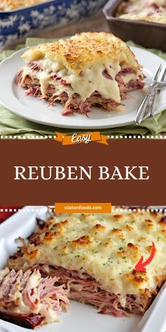 Reuben Bake Recipe, Reuben Bake, Classic Reuben Sandwich, Reuben Recipe, Thousand Island, Corned Beef Recipes, Sauerkraut Recipes, Reuben Sandwich, Thousand Island Dressing