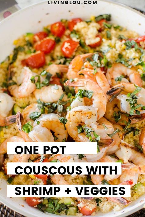 Shrimp Vegetable Recipes, Shrimp Couscous Recipes, Meals With Cuscus, Healthy Dinner Recipes Couscous, Healthy Couscous Recipes, Veggie Couscous Recipes, Coucus Recipes, Easy Couscous Recipes, Shrimp And Couscous Recipes