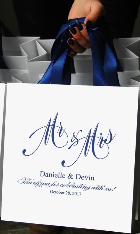 Wedding Paper Bags For Guests, Blue Gift Bag Ideas, Wedding Goodie Bags, Wedding Theme Color Schemes, Wedding Budget Planner, Wedding Gift Bags, Wedding Souvenirs, Wedding Welcome Bags, Wedding Favor Bags