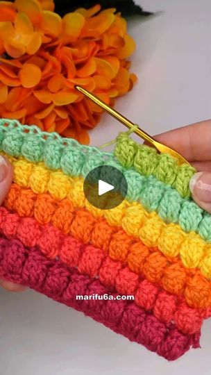 How to crochet popcorn stitch | Full video tutorial : https://youtu.be/hgdeXOJqADE | By Crochet&Knitting by marifu6aFacebook Crochet Popcorn Stitch, Popcorn Crochet, Popcorn Stitch Crochet, Crochet Popcorn, Crochet Hack, Popcorn Stitch, February 1, Crochet Stitches Tutorial, Crochet Knitting