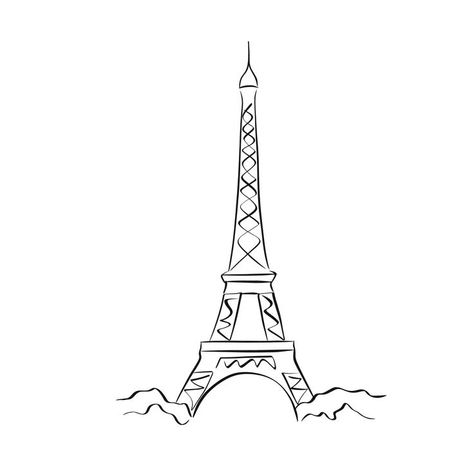 Eiffel Tower, Tatting, Line Art, Tower, Paris, Travel, Art, Design