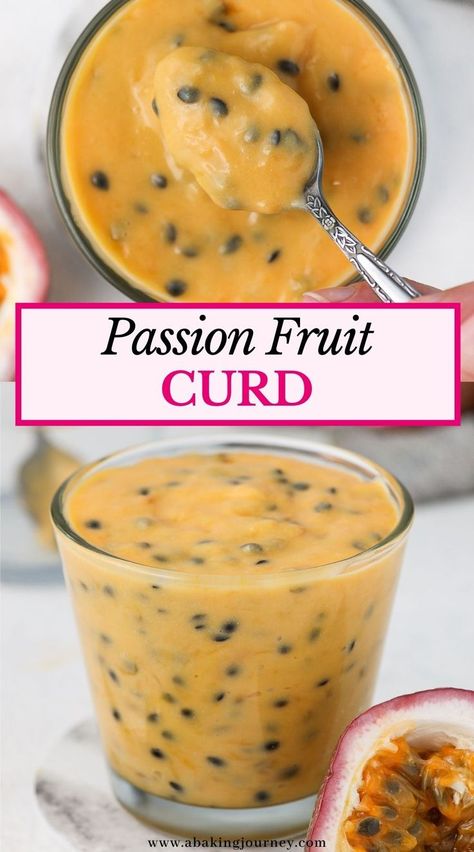 Buttercream Glaze, Glaze Frosting, Pudding Recipes Homemade, Passionfruit Curd, Curd Recipes, Horchata Recipe, Fruit Curd, Passion Fruit Curd, Passionfruit Recipes