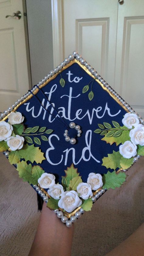 Throne of glass/to whatever end grad cap Throne Of Glass Graduation Cap, Bookish Graduation Cap, Graduation Board, Graduation Boards, To Whatever End, Graduation Cap Decoration Diy, High School Graduation Cap, Grad Hat, Grad Cap Designs