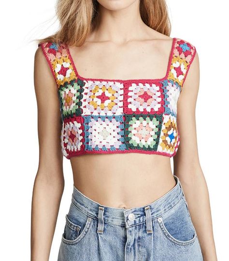 21 Under-$100 Trends That Will be Everywhere at Coachella | Who What Wear Kampot, Coachella Fashion, Olivia Munn, Crochet Crop Top, Farm Rio, Crochet Fashion, Womens Fashion Casual, Crochet Clothes, Granny Square