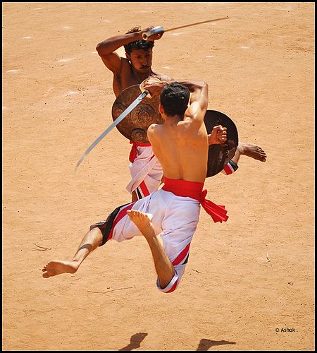 Athletes practising Kalaripayattu - an Eternal Indian Martial Arts | via Undiscovered Indian Treasures Indian Martial Arts, Filipino Martial Arts, Indian Arts, Action Pose Reference, God's Own Country, Martial Arts Styles, Action Pose, Anatomy Poses, Boxing Workout