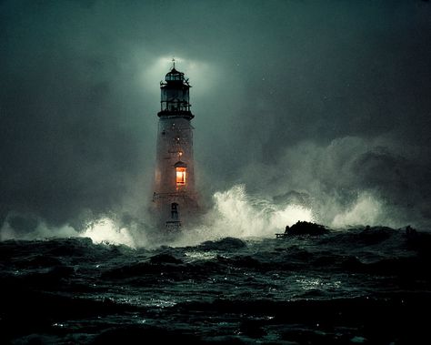 Creepy Island Aesthetic, Lighthouse Aesthetic Dark, Lighthouse Horror, Creepy Lighthouse, Orphaner Dualscar, Coastal Gothic, Lighthouse Project, Gothic Autumn, Lighthouse At Night