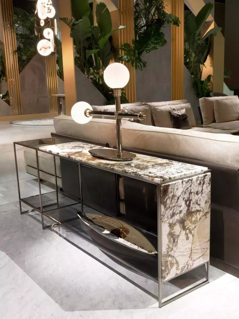 Anthem | Visionnaire Home Philosophy Academy Modern Home Accessories, Luxury Modern Homes, Luxury Furniture Living Room, Living Room Console, Modern Console, Home Building Design, Console Tables, Center Table, Luxury Living Room