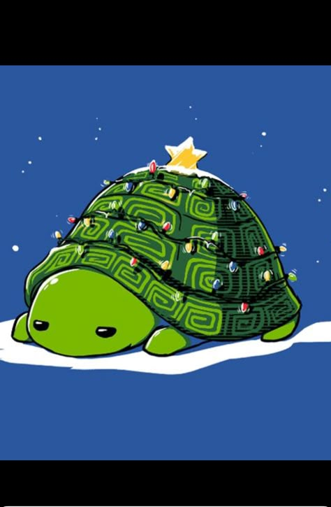 Christmas Turtle Drawing, Xmas Doodles, Funny Christmas Wallpaper, Christmas Turtle, Christmas Sketch, Scary Christmas, Cartoon Turtle, Turtle Drawing, Kawaii Christmas