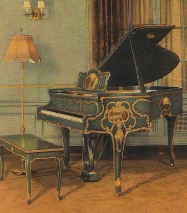 Tuscany Inspired Knabe Mignonette Baby Grand Piano | The Antique Piano Shop Pretty Instruments, Painted Piano, Piano Restoration, Keyboard Instrument, Piano Shop, Beautiful Instruments, Painted Pianos, Antique Piano, Piano Design